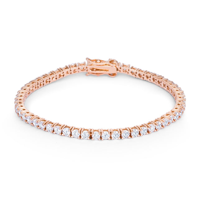 5.75ct Rose Goldtone Cubic Zirconia Tennis Bracelet