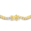 Goldtone Finish Victorian Cubic Zirconia Tennis 7 Inch Bracelet