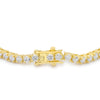 Goldtone Finish Victorian Cubic Zirconia Tennis 7 Inch Bracelet