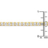 Goldtone Finish Victorian Cubic Zirconia Tennis 8 Inch Bracelet