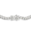 Silvertone Finish Victorian Cubic Zirconia Tennis 8 Inch Bracelet