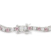 Lace Pink Cubic Zirconia Tennis Bracelet