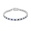 Sapphire Blue Cubic Zirconia Tennis Bracelet