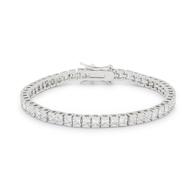 Princess Cubic Zirconia Tennis Bracelet