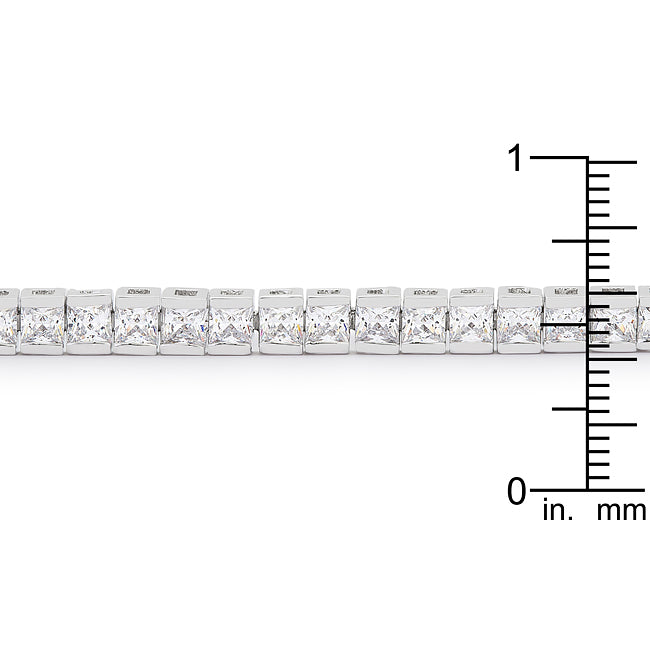 Princess Cubic Zirconia Tennis Bracelet