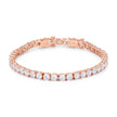 17.6 Ct Rosegold Tennis Bracelet with Shimmering Round CZ