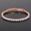 17.6 Ct Rosegold Tennis Bracelet with Shimmering Round CZ