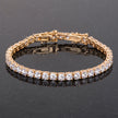 17.6 Ct Gold Plated Tennis Bracelet with Shimmering Round CZ