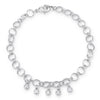 .55 Ct Stunning 8 Rhodium Bracelet with CZ Charms