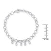 .55 Ct Stunning 8 Rhodium Bracelet with CZ Charms