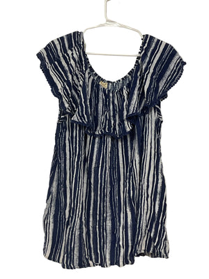 Blue And White Striped Top