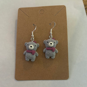 Teddy bear earrings