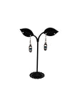 Silver Aquamarine Oval Earrings
