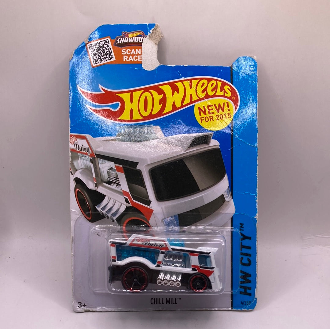Hot Wheels Chill Mill Diecast Car – Fast Foodie Series 1:64 Scale Milk Truck