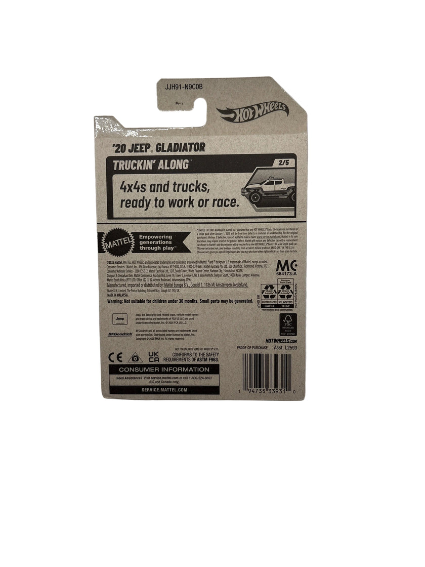 Hot Wheels 20 Jeep Gladiator Diecast green