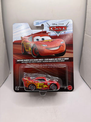 Disney Pixar Cars Lightning McQueen With Racing Wheels Diecast red