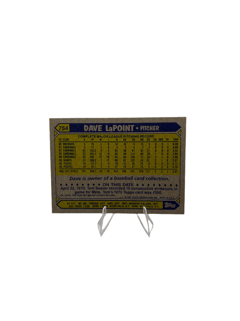 Topps Dave LaPoint