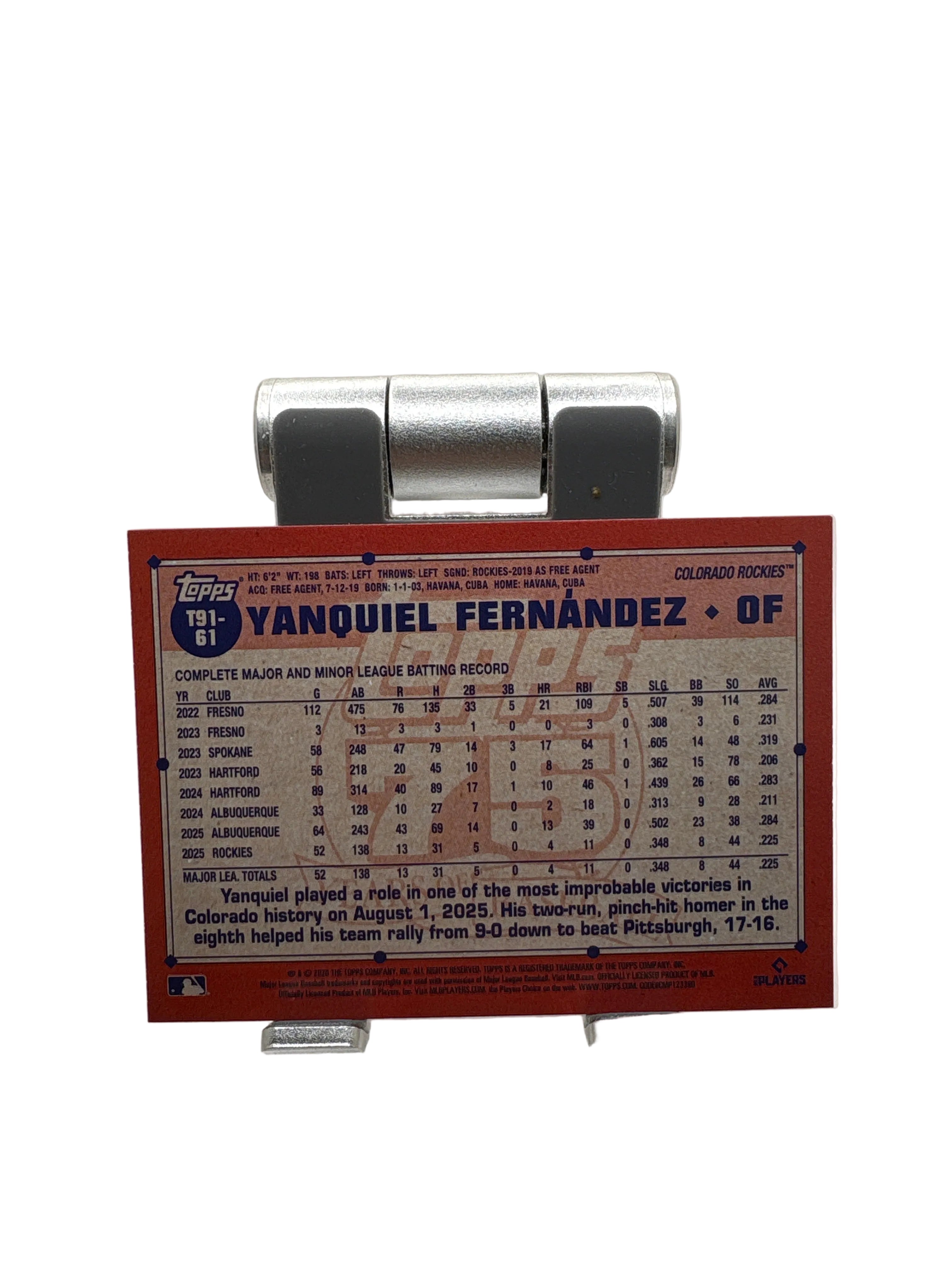 Topps Yanquiel Fernandez