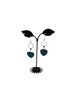 Blue Stone Heart Earrings