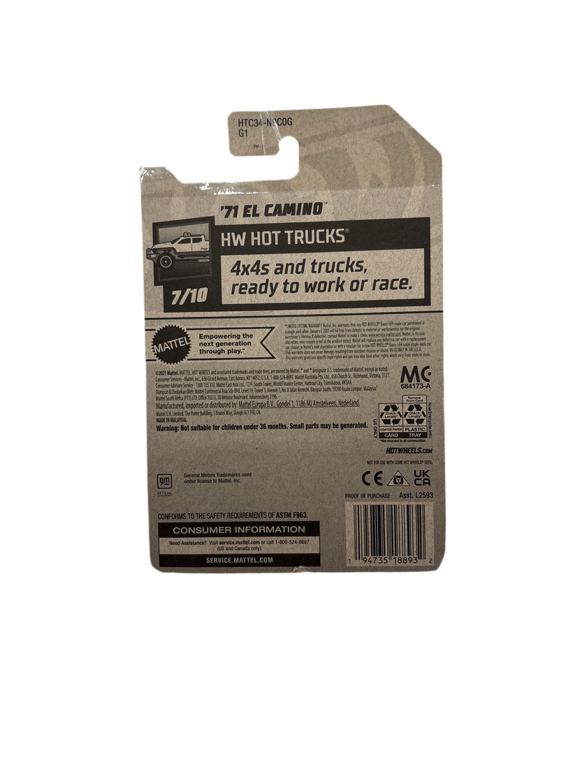 Hot Wheels 71 El Camino Diecast