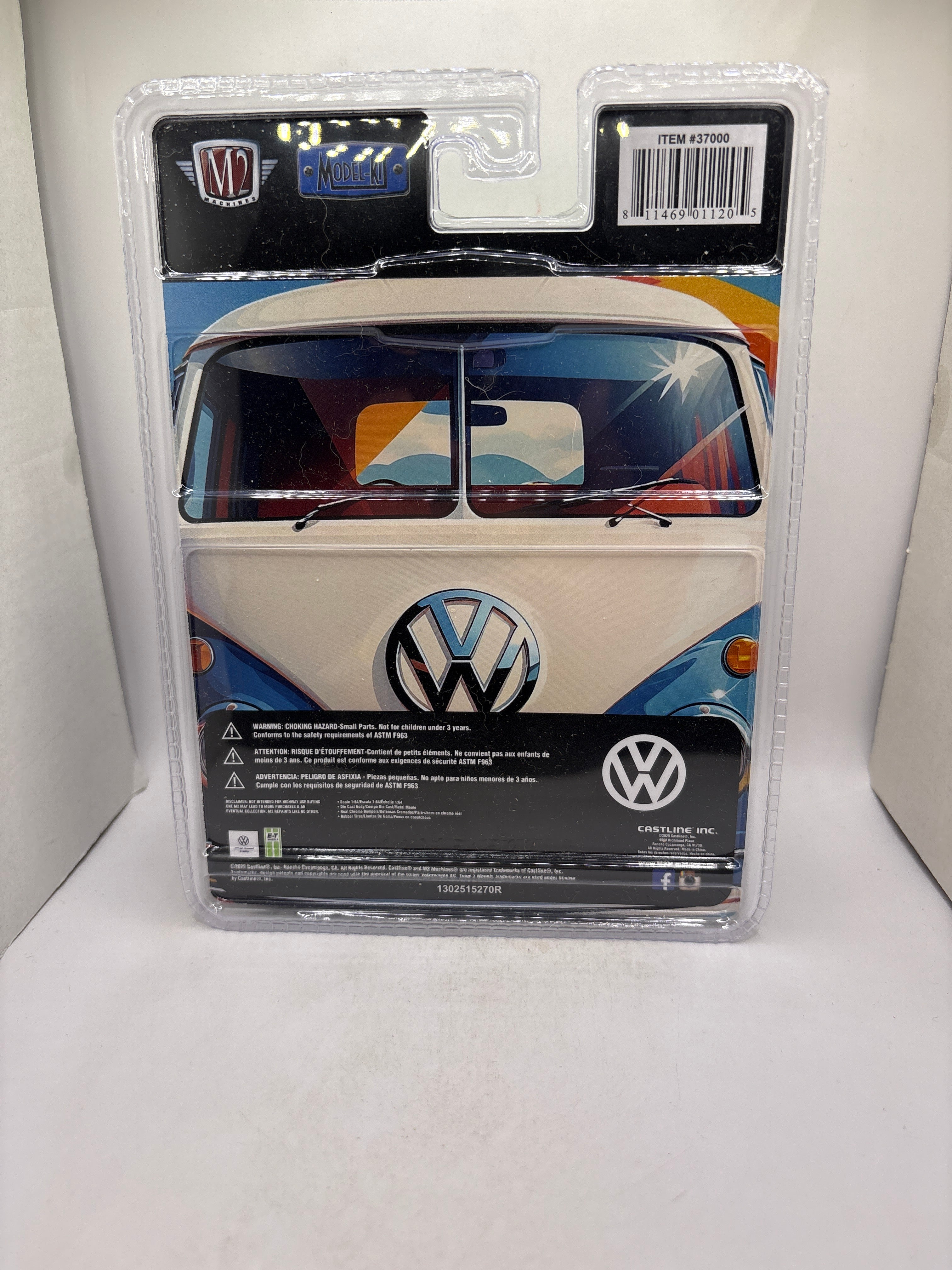 M2 1960 VW Single Cab Truck Diecast multi color