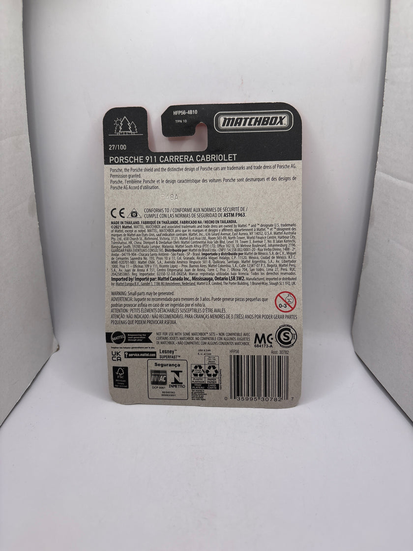 Matchbox Porsche 911 Carrera Cabriolet Diecast