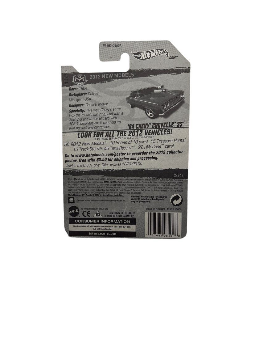 Hot Wheels 64 Chevy Chevelle SS Diecast