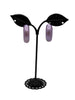 Purple hoop earrings