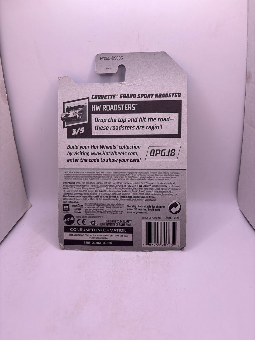 Hot Wheels Corvette Grand Sport Roadster Diecast yellow