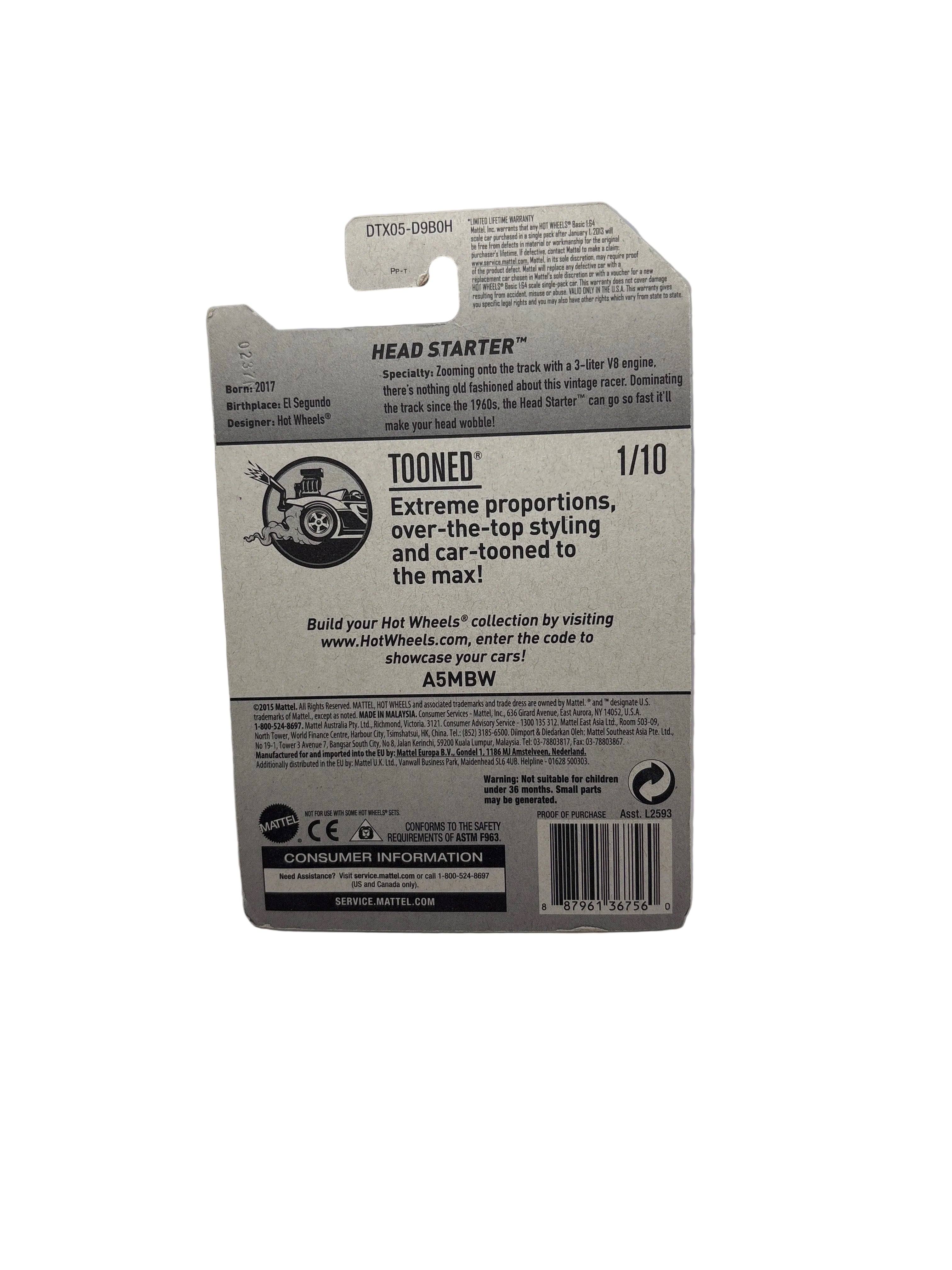 Hot Wheels Head Starter Diecast