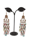 Golden tassel beaded earrings