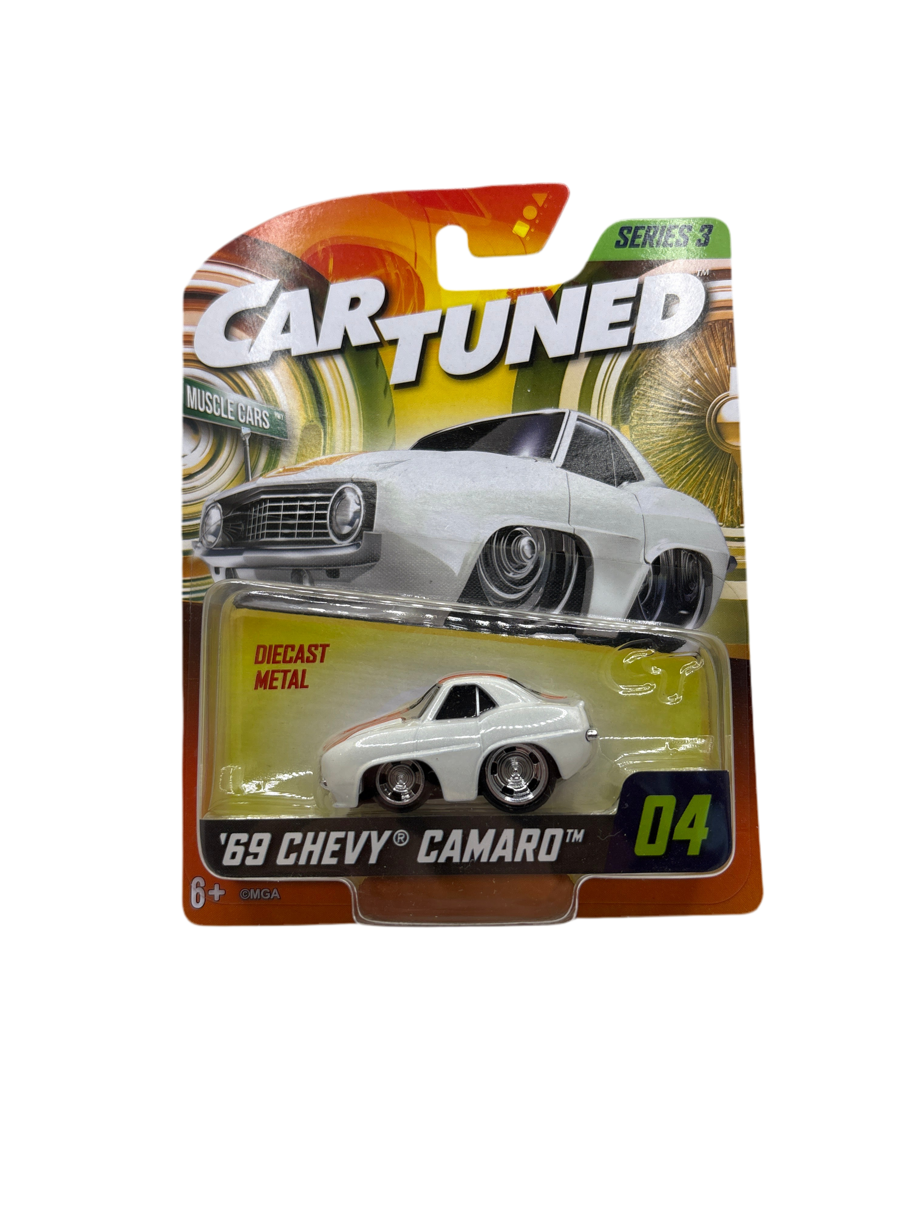 Car Tuned 69 Chevy Camaro Diecast white