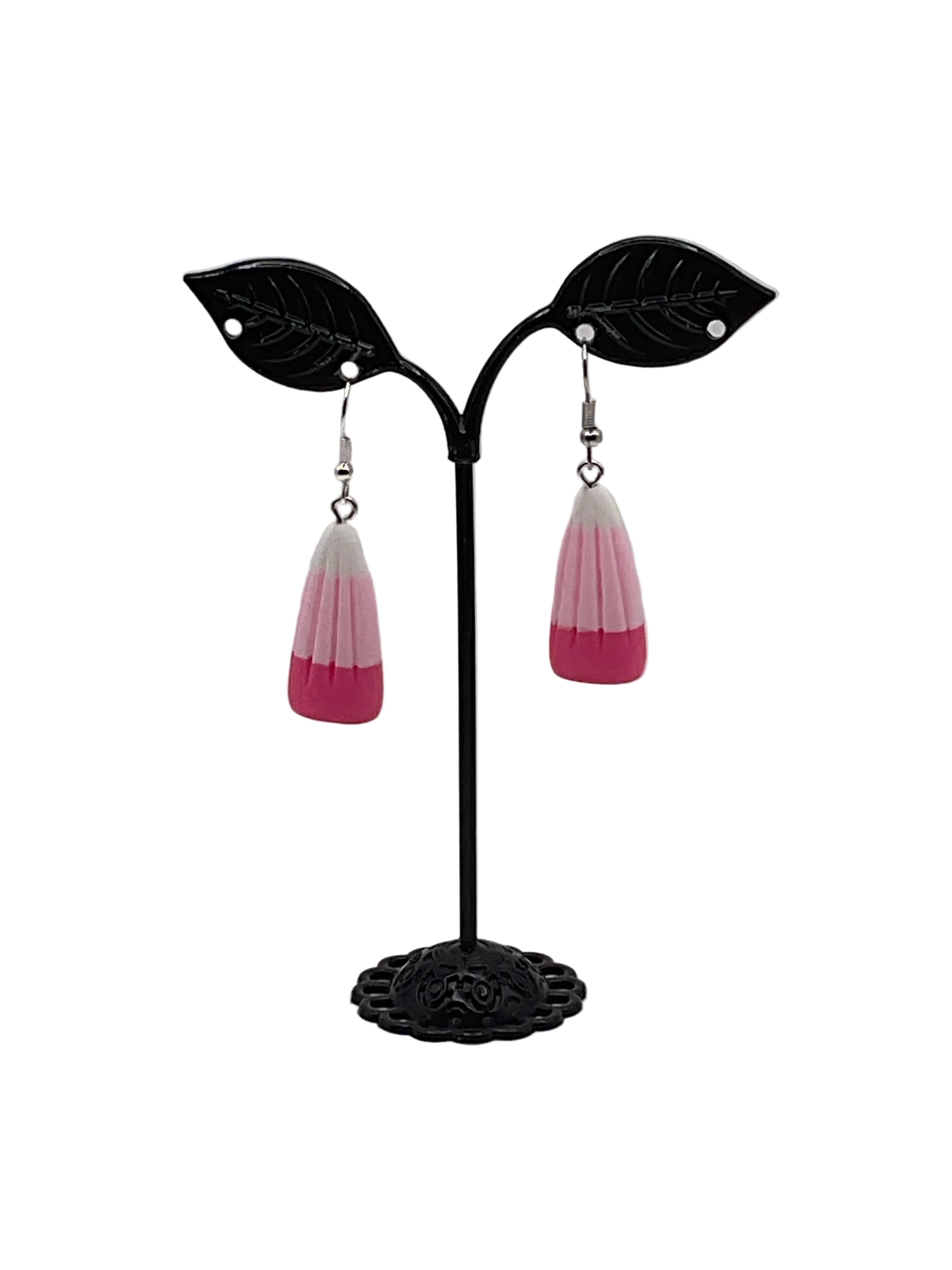 Pink Candy Corn Earrings