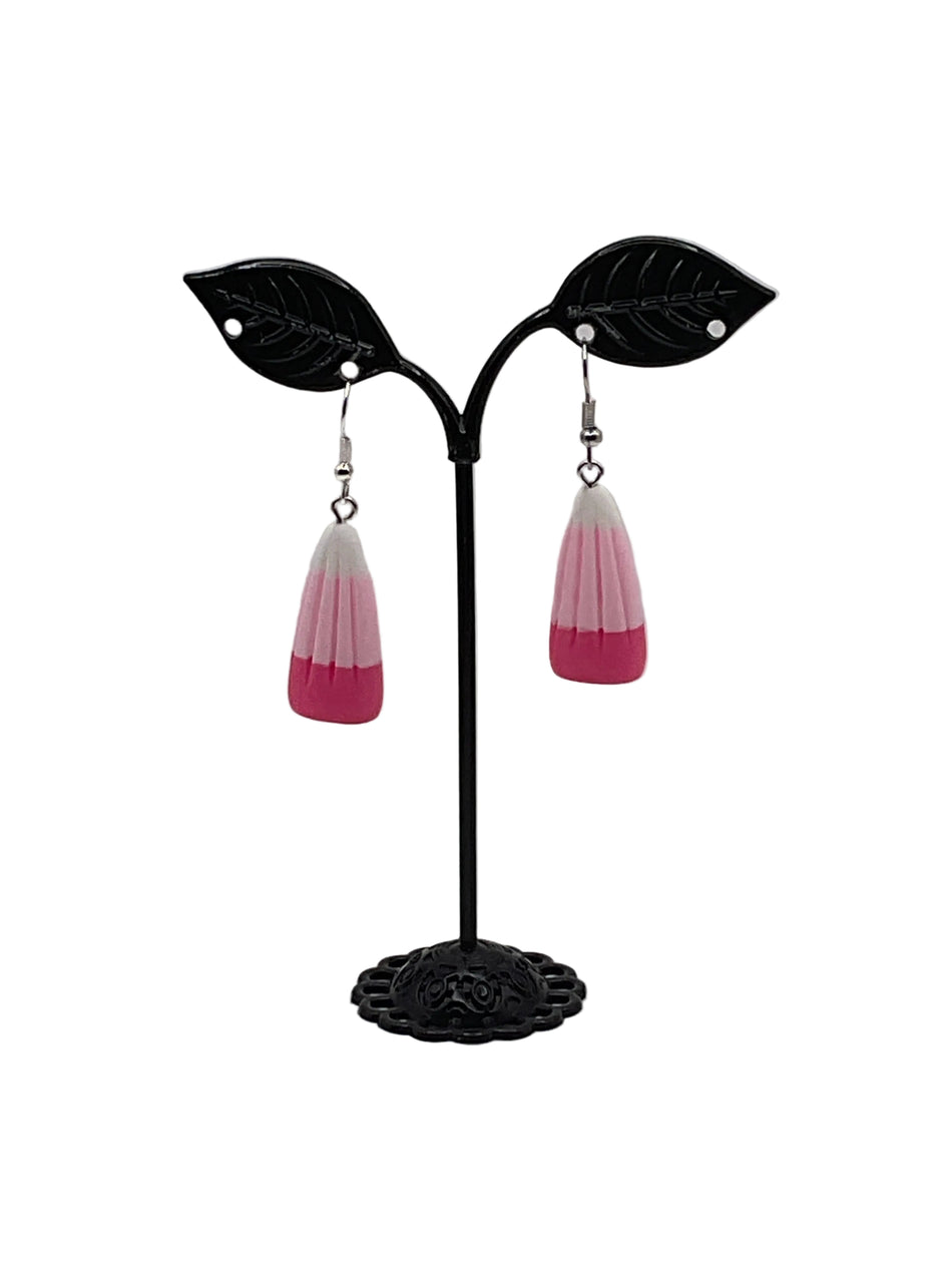 Pink Candy Corn Earrings