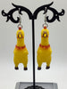 Rubber chicken earrings