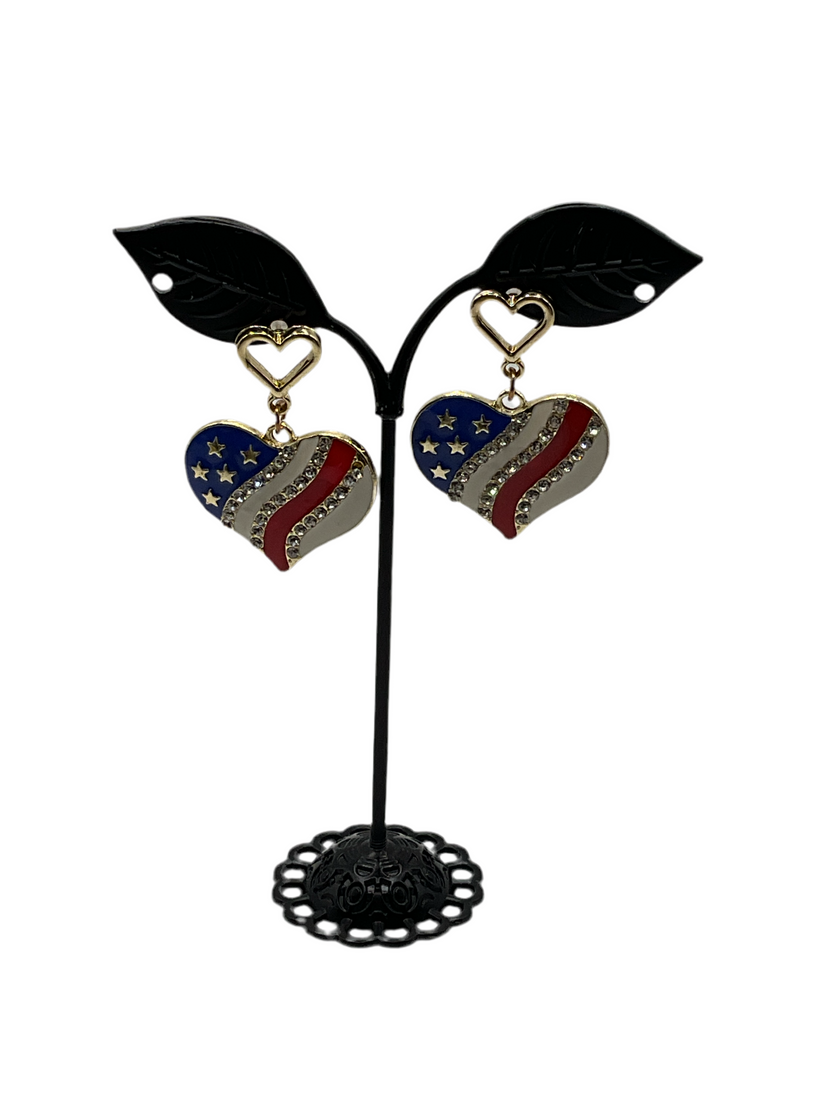 Americana  Heart Earrings