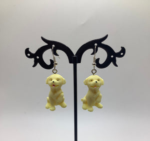 Yellow Lab Puppy earrings