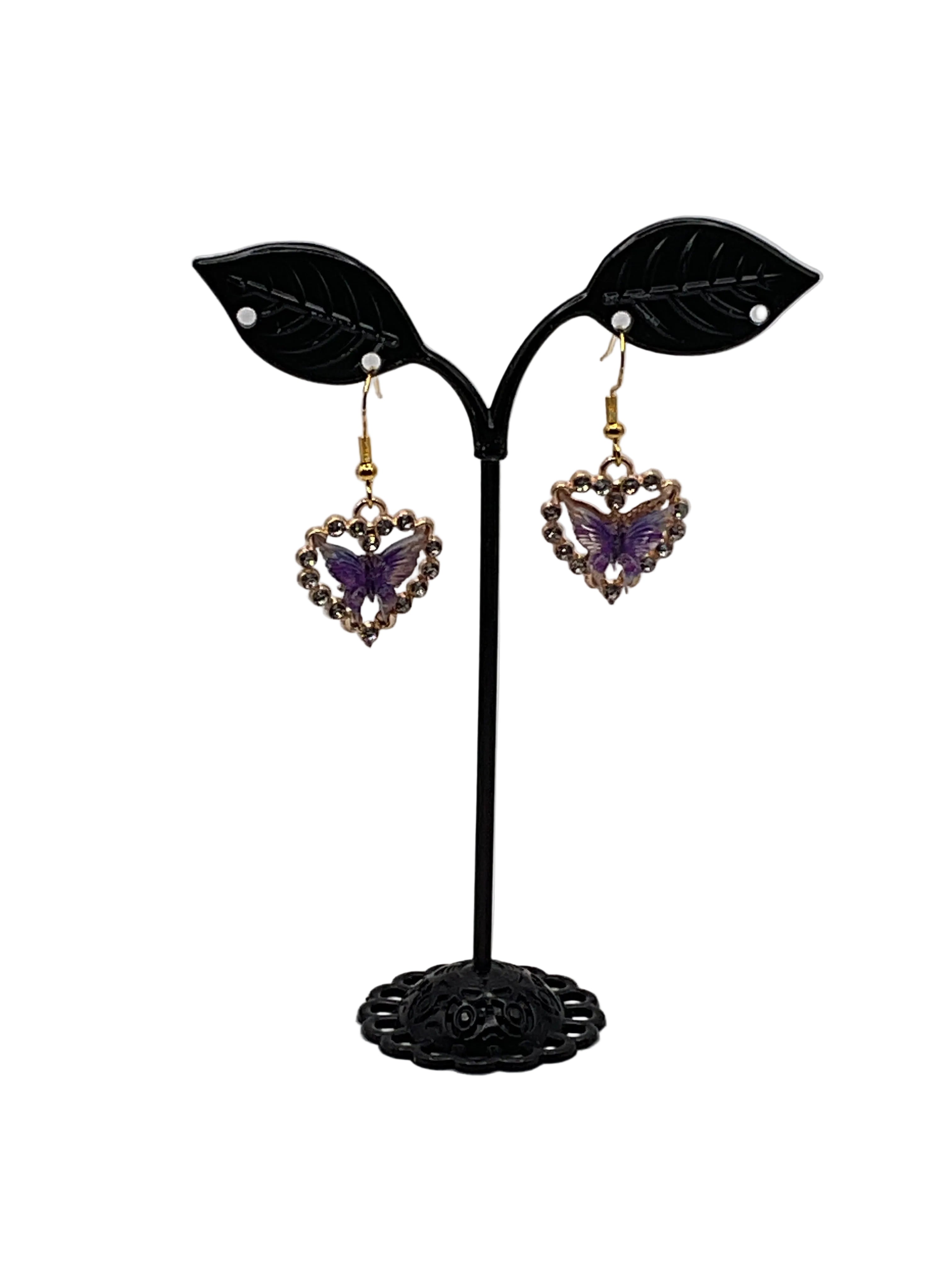 Butterfly Heart Earrings