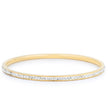 Simple Goldtone Finish Crystal Bangle