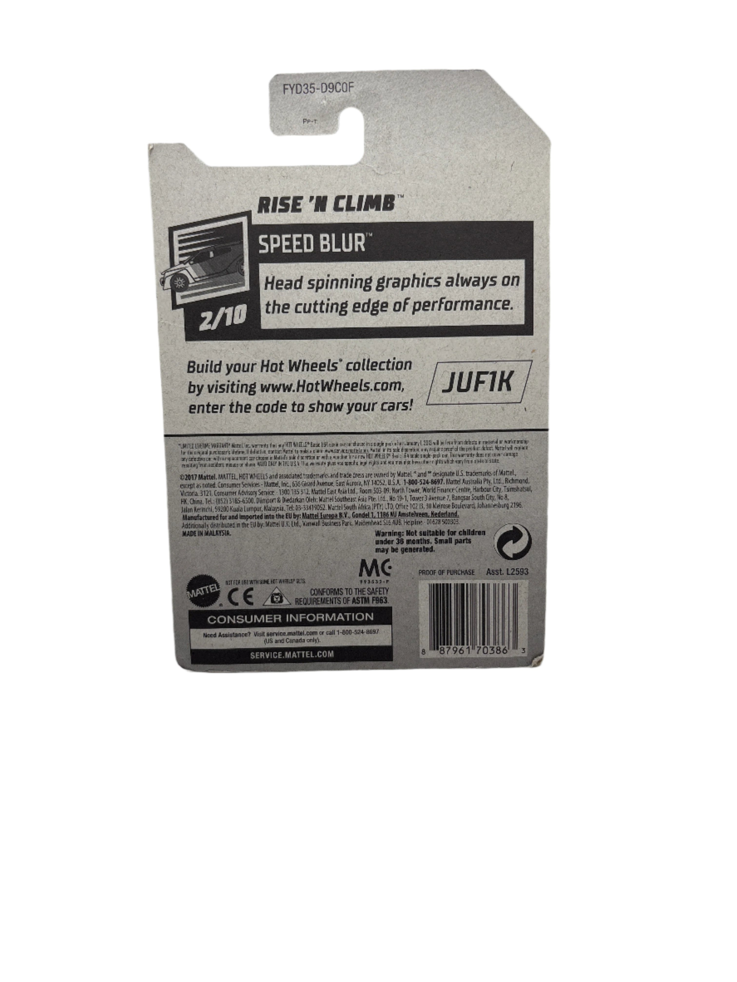 Hot Wheels Rise N Climb Diecast