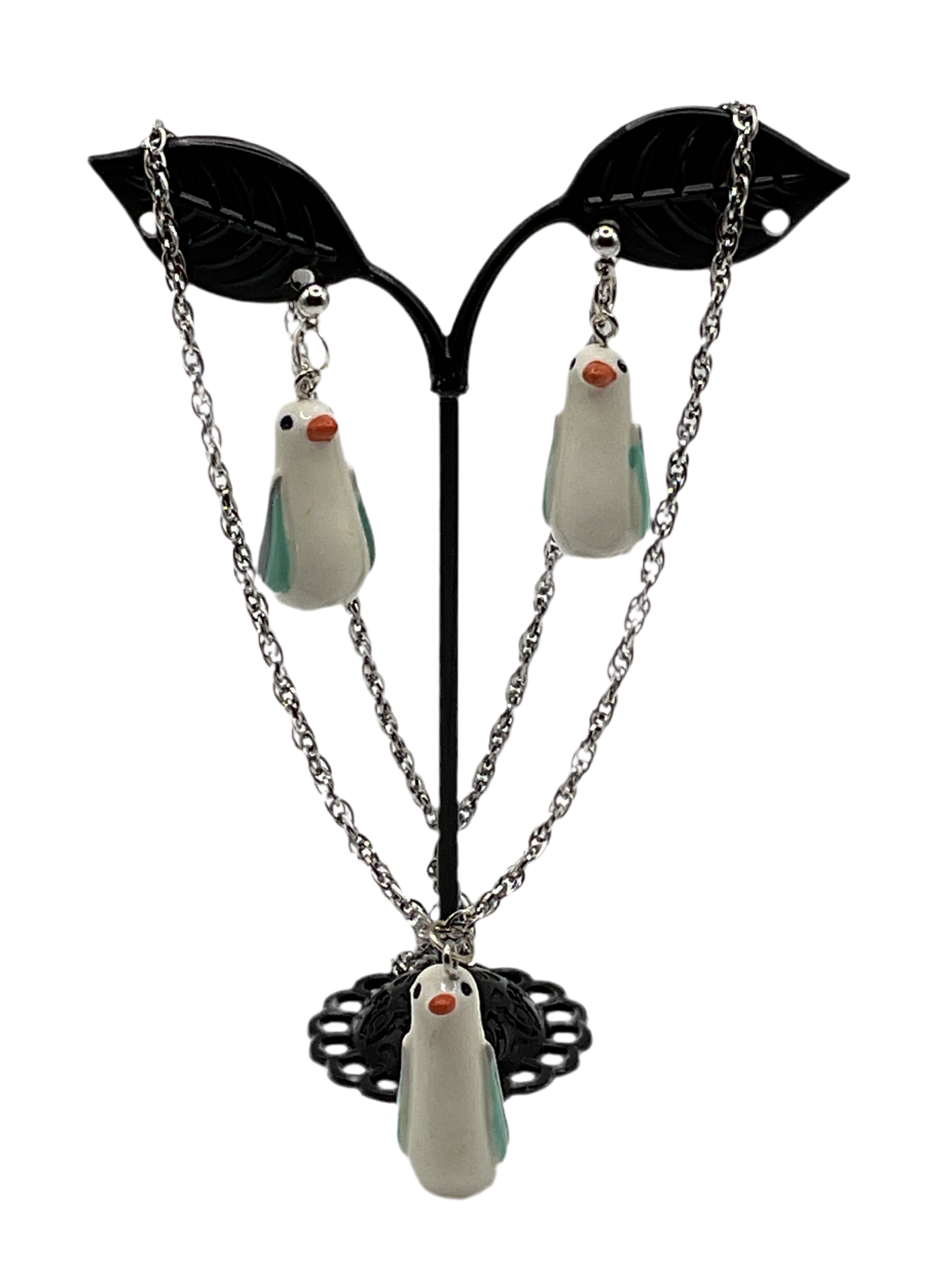 Seagull Earring and Necklace set