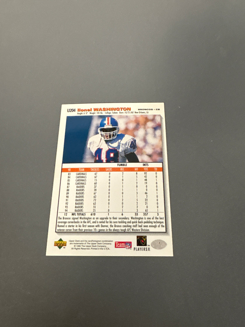 Upper Deck Lionel Washington