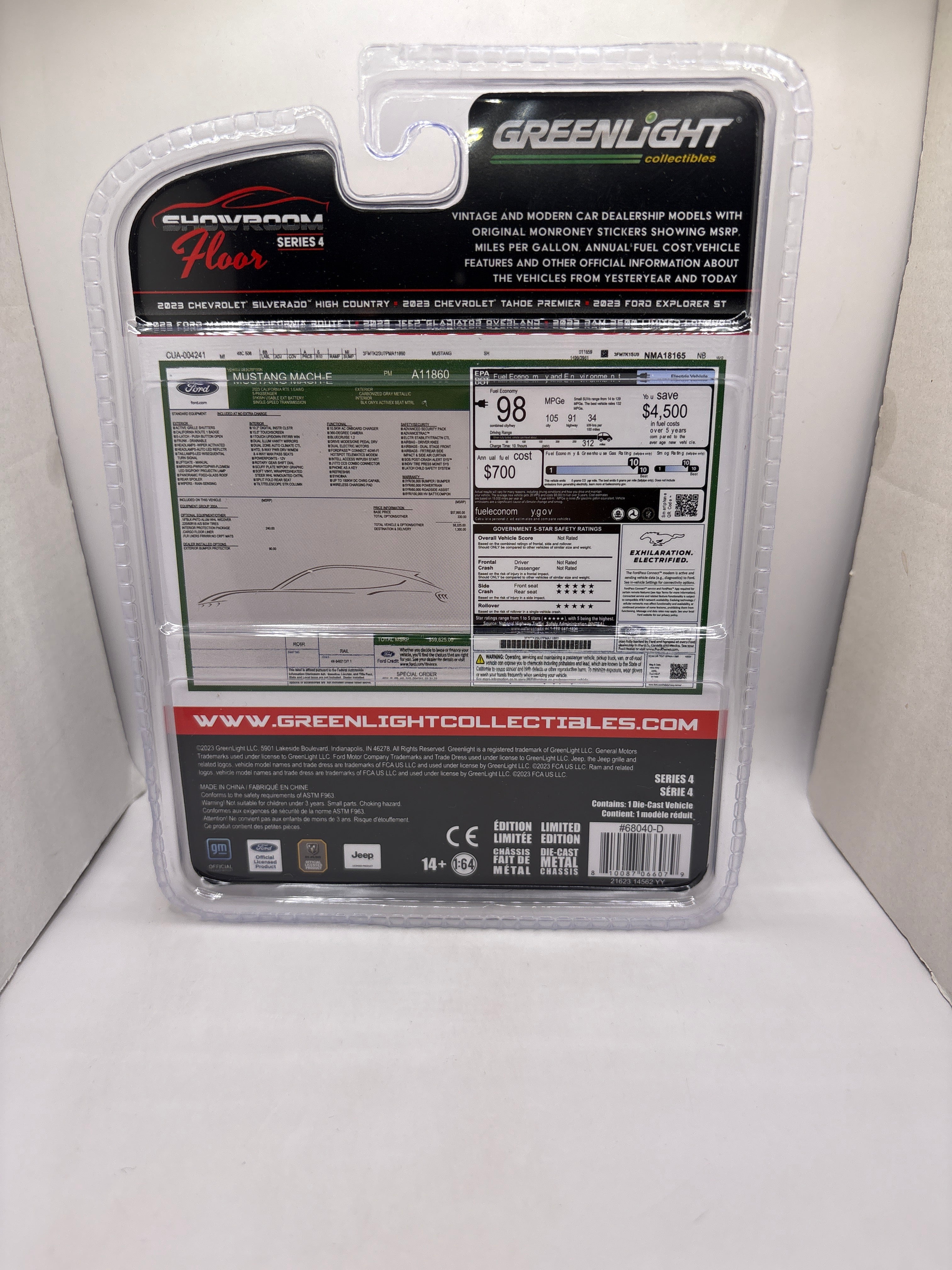 Greenlight 2023 Ford Mach-E California Route 1 Diecast gray