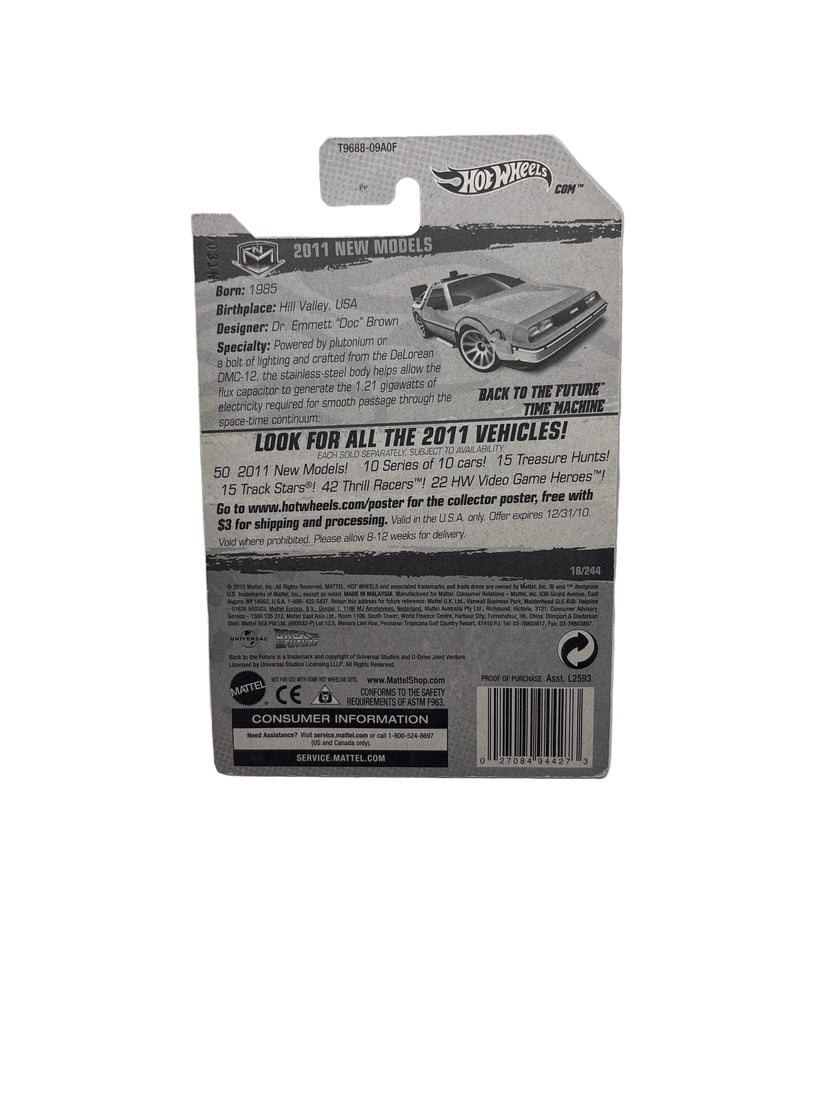 Hot Wheels Back To The Future Time Machine Diecast