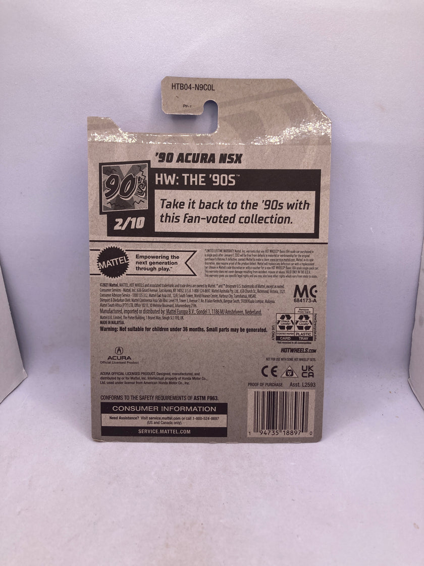 Hot Wheels 90 Acura NSX Diecast