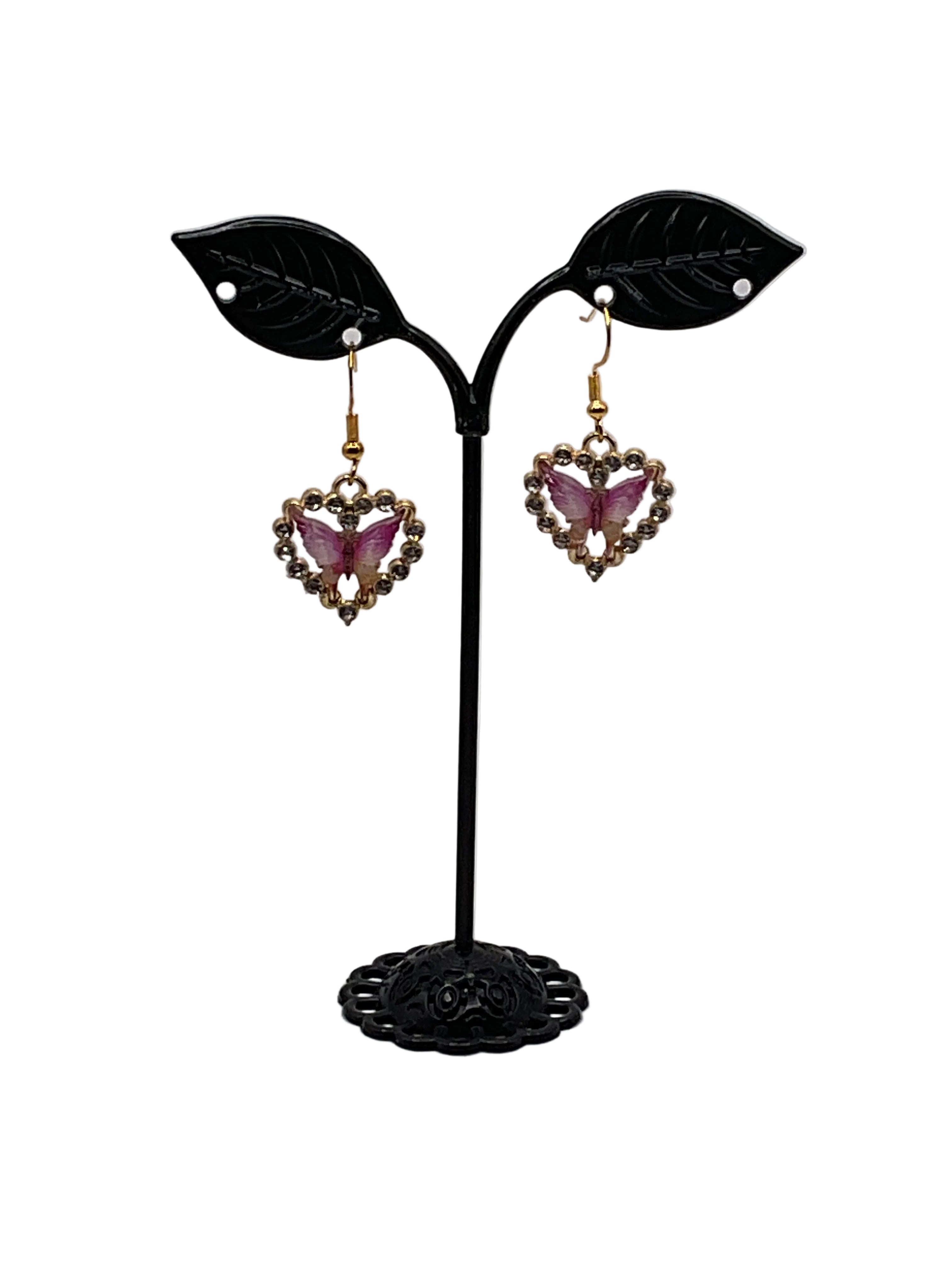 Butterfly Heart Earrings