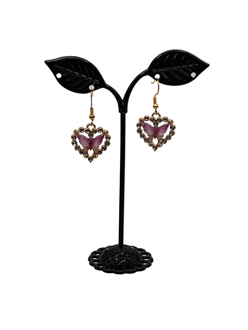 Butterfly Heart Earrings