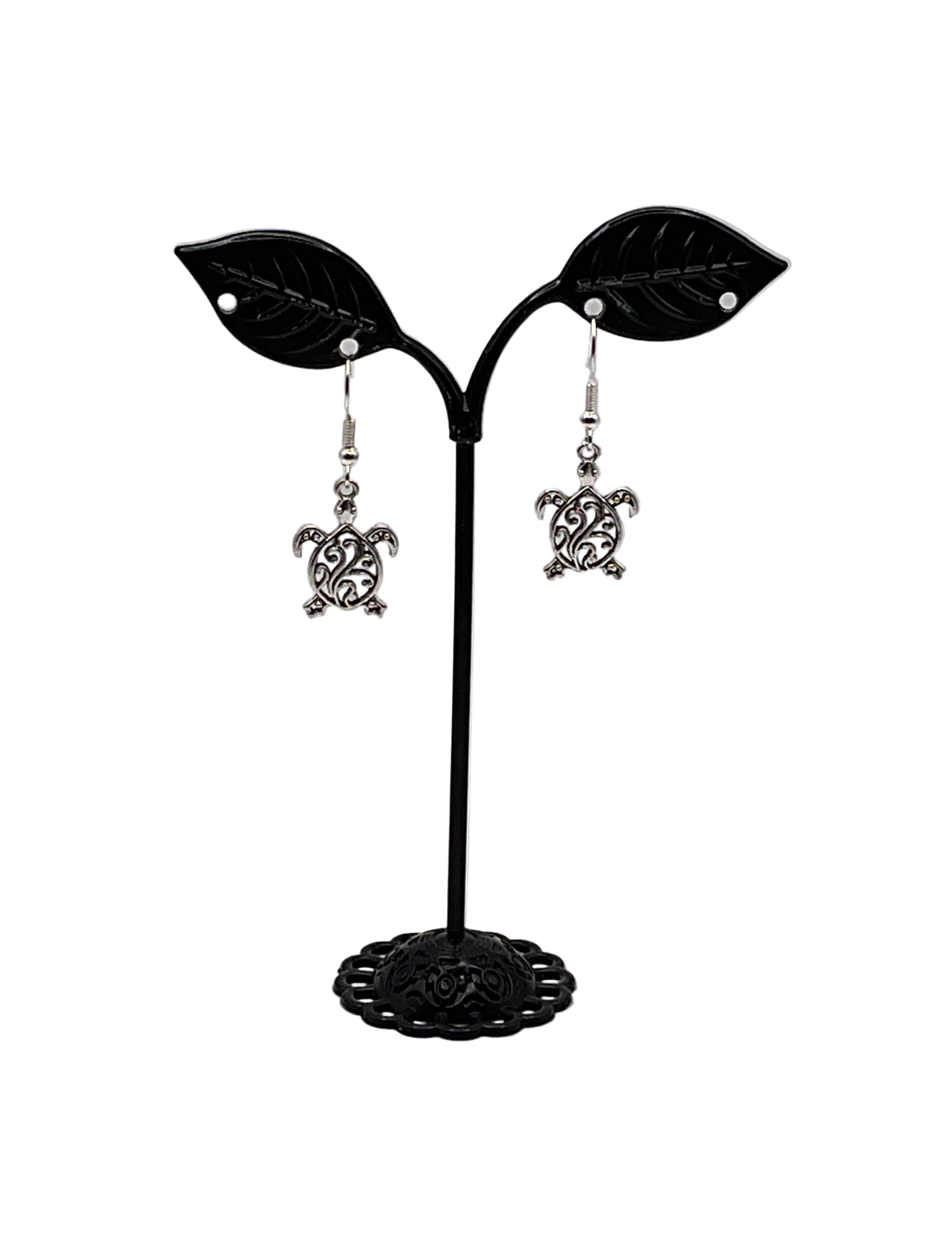 Filagree Sea Turtle Earrings