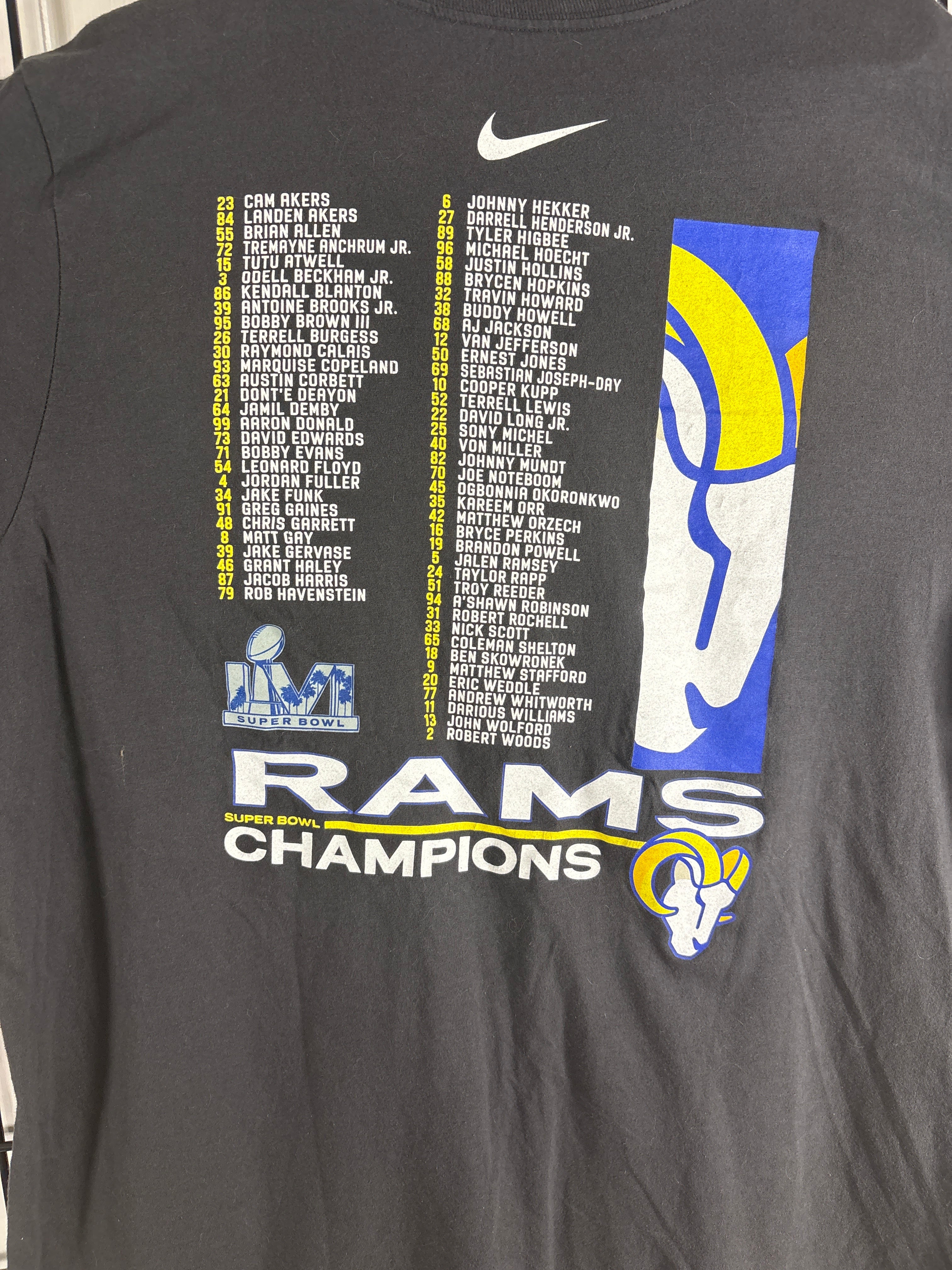 The Nike Tee LA Rams Super Bowl Champions T Shirt