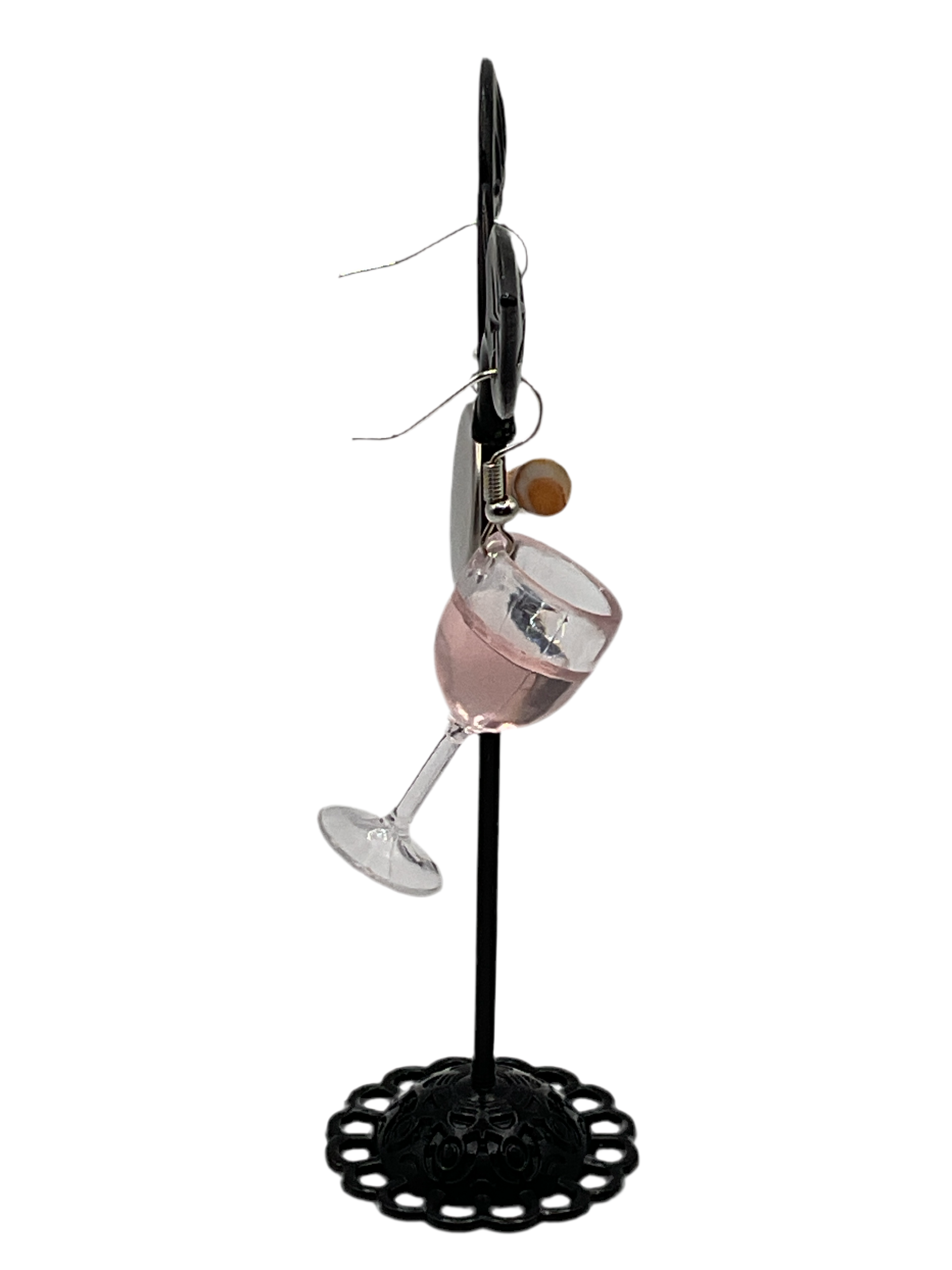 Cigarette and wine earrings